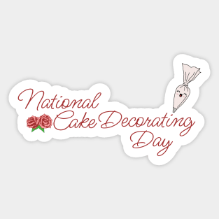 National Cake Decorating Day, piping bag Sticker